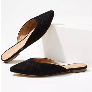 Loft-size 9 Quilted Mules-Black